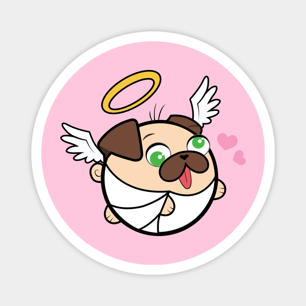 Doopy the Pug Puppy - Valentine's Day Magnet by Poopy_And_Doopy